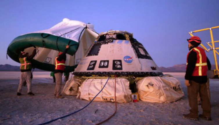 ABD'de bir ilk. Okyanusa değil karaya indi