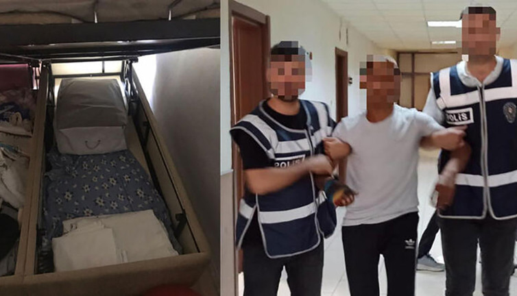 25 yıl hapisle aranıyordu. Bazanın içinde yakalandı. Polisler bile şaşkına döndü