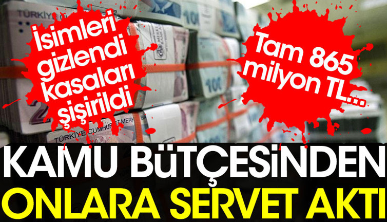 İsimleri gizlendi, kasaları şişirildi. Kamu bütçesinden onlara servet aktı