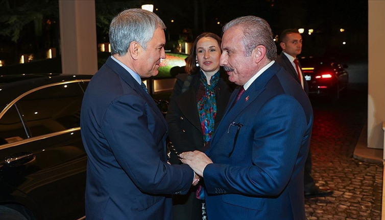 TBMM Başkanı Şentop, Rusya Devlet Duması Başkanı Volodin ile bir araya geldi