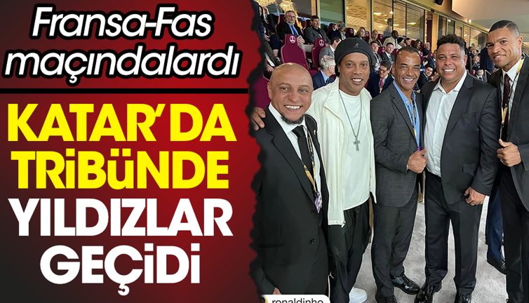 Katar'da tribünde yıldızlar geçidi. Görenler bir kez daha baktı