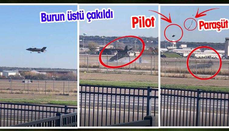 F-35 savaş uçağı düştü. Pilot fırlatma koltuğuyla uçaktan atladı