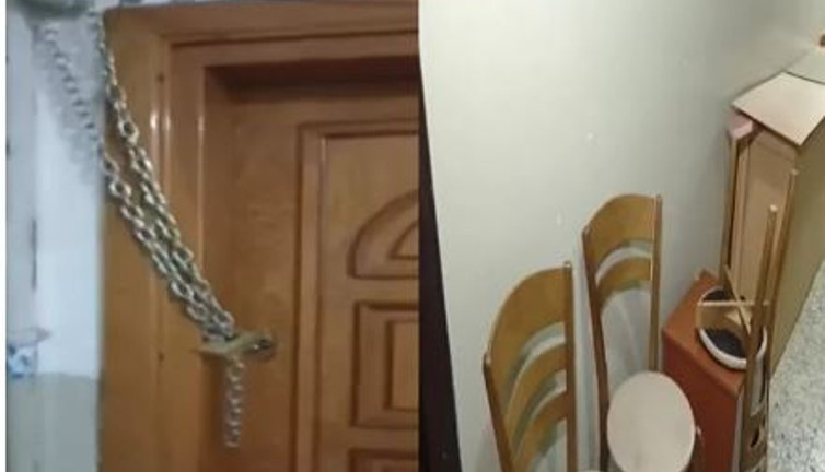 Kiracısını evden çıkarmak isteyen ev sahibi evin kapısına zincir vurdu. 1500 liralık kirayı 10 bin liraya çıkardı