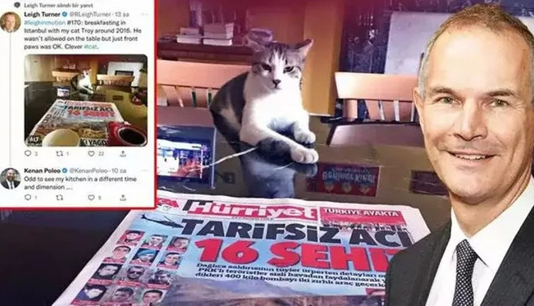 İngiltere'nin eski konsolosu hangi gizli mesajı verdi. 16 şehit haberini masaya kedi oturtarak paylaştı