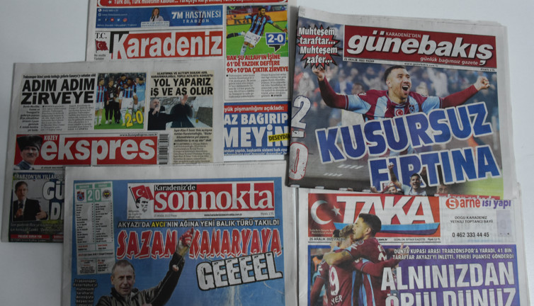 Trabzon'da yerel basın coştu. ''Fener'i ağlata ağlata yendik''