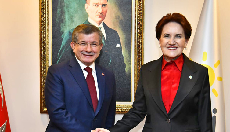 Davutoğlu, Akşener'i ziyaret etti