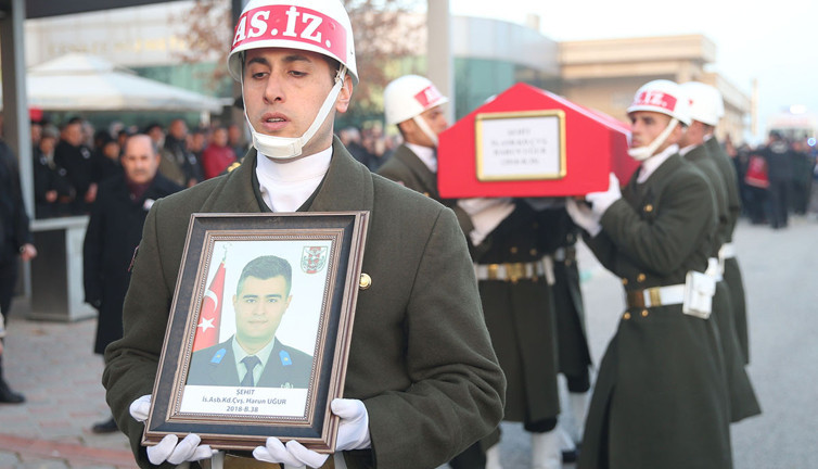 Şehit Astsubay Kıdemli Çavuş Harun Uğur'a son veda