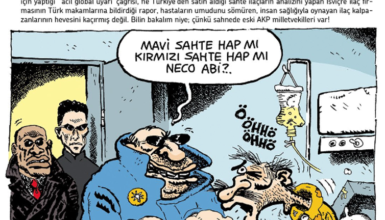 Leman dergisinden ‘Matrix’ kapağı. İlaçta sahteciliği gören Morpheus ‘Bunlar bizi çırak çıkardı’ dedi