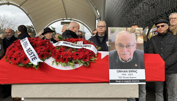 Duayen gazeteci Orhan Erinç son yolculuğuna uğurlandı