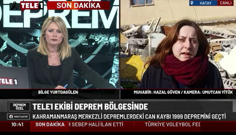 Yağmacılar deprem bölgesinde TELE 1 ekibinin kamerasını çaldı