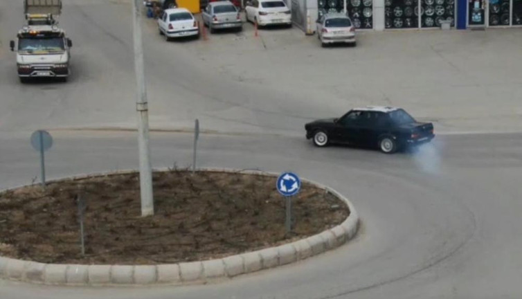 Dronla tespit edilen drifte ceza yağdı