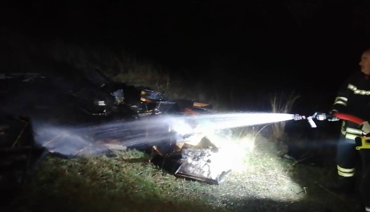 Arılar yanarak öldü