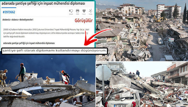 Diplomanızı kiraya verin de insanların başına binalar çöksün