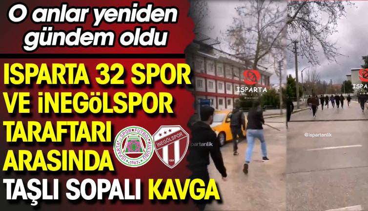 Isparta 32 Spor ve İnegölspor taraftarı birbirine girdi