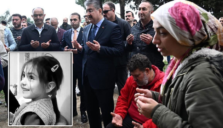 Depremzedelerin kaldığı çadırda çıkan yangında ölen minik Elif, toprağa verildi