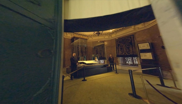 Kutsal emanetlerin yer aldığı cami görüntülendi