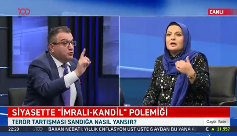 TV 100 canlı yayınında ortalık karıştı. Cem Küçük ve Nihal Bengisu Karaca arasında tansiyon yükseldi