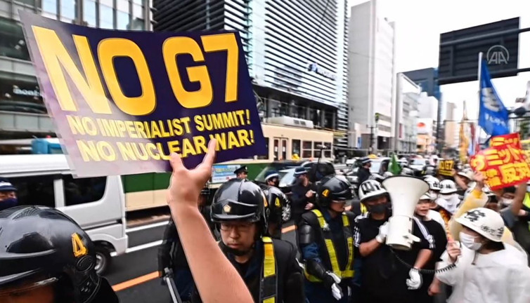 G7 Zirvesi Japonya'da protesto edildi
