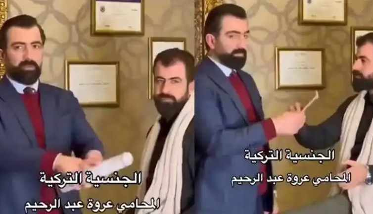 Arap avukattan Türk pasaportuyla skandal reklam. Derhal sınır dışı edilsin