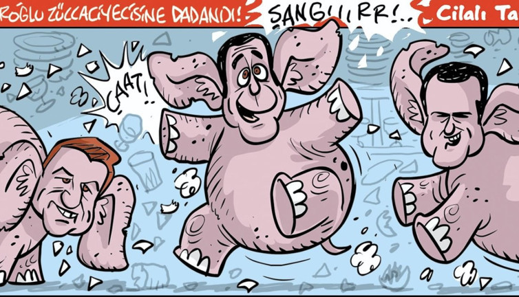 İsmail Küçükkaya, Fatih Portakal ve Selçuk Tepeli'yi çizdi. Hicvin ustası Emre Ulaş'tan düşenin dostu olmaz karikatürü