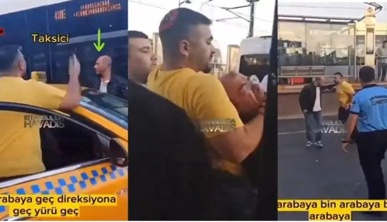 İstanbul'un göbeğinde yaşandı. Yolcu taksi şoförünü ite kaka araca bindirdi