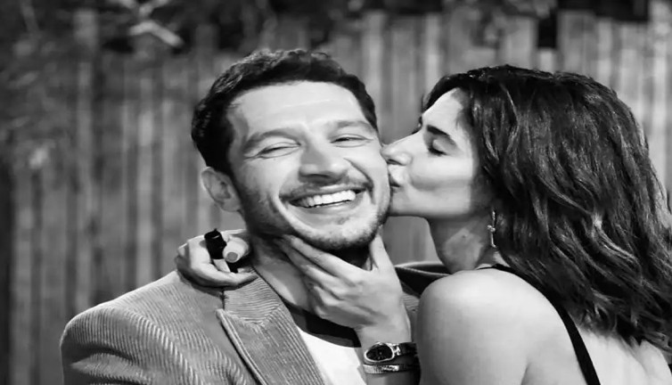 Nesrin Cavadzade Uraz Kaygılaroğlu’nu öpücüklere boğdu