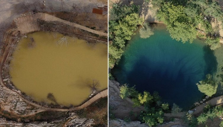 Yeşilgöz Gölü eski günlerine döndü: Depremlerde rengi değişmişti