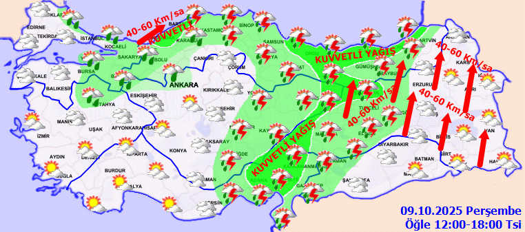 Meteoroloji’den 'çok kuvvetli sağanak’ uyarısı! Bu bölgeleri vuracak... - Resim : 2