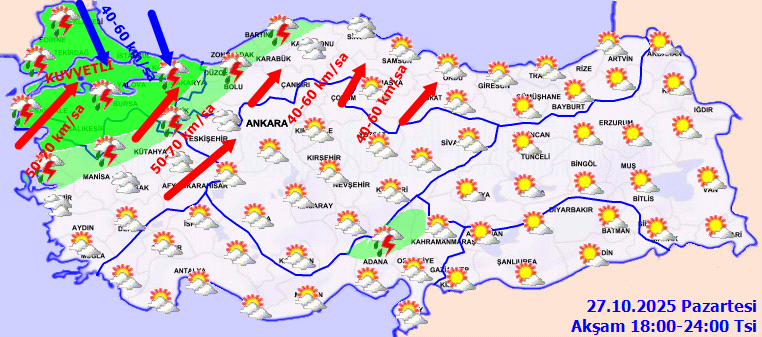 Meteoroloji il il uyardı: Baroklinik Türkiye’ye doğru geliyor! Sağanak, şimşek, downburst, su hortumu ne ararsan var... - Resim : 3