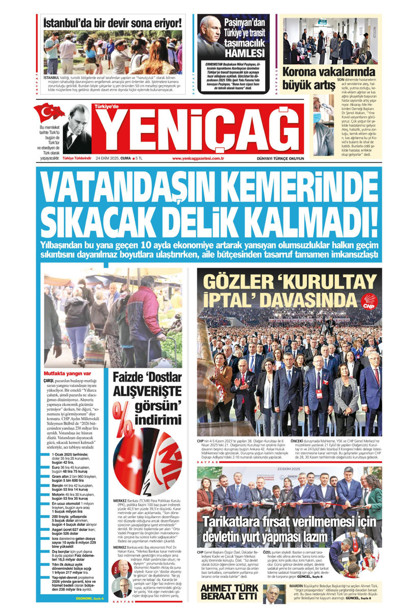 Yeniçağ Gazetesi: Vatandaşın kemerinde sıkacak delik kalmadı! - Resim : 1