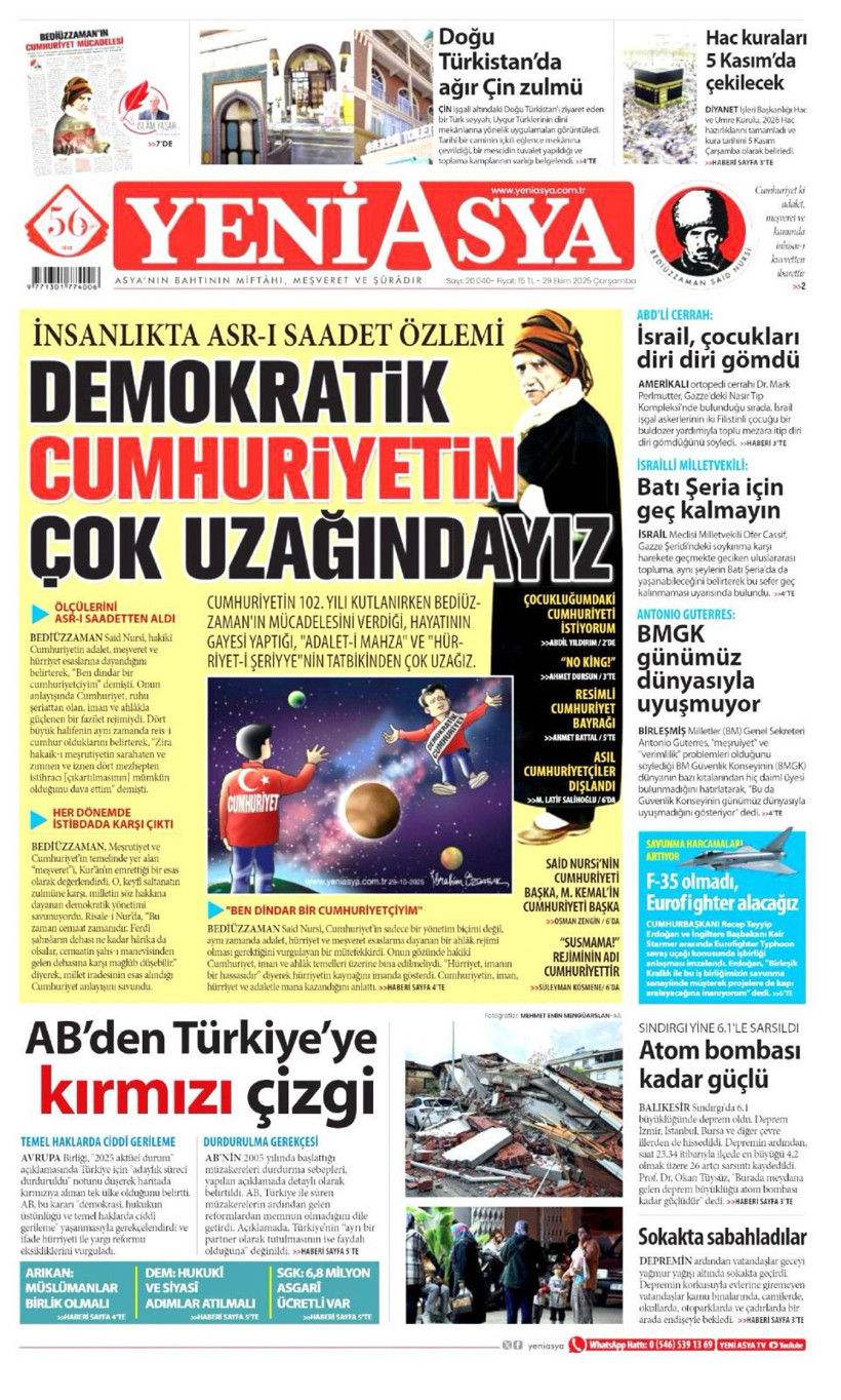 29 Ekim’de Cumhuriyet’i ve Atatürk’ü hedef alan ‘gazete’! - Resim : 1