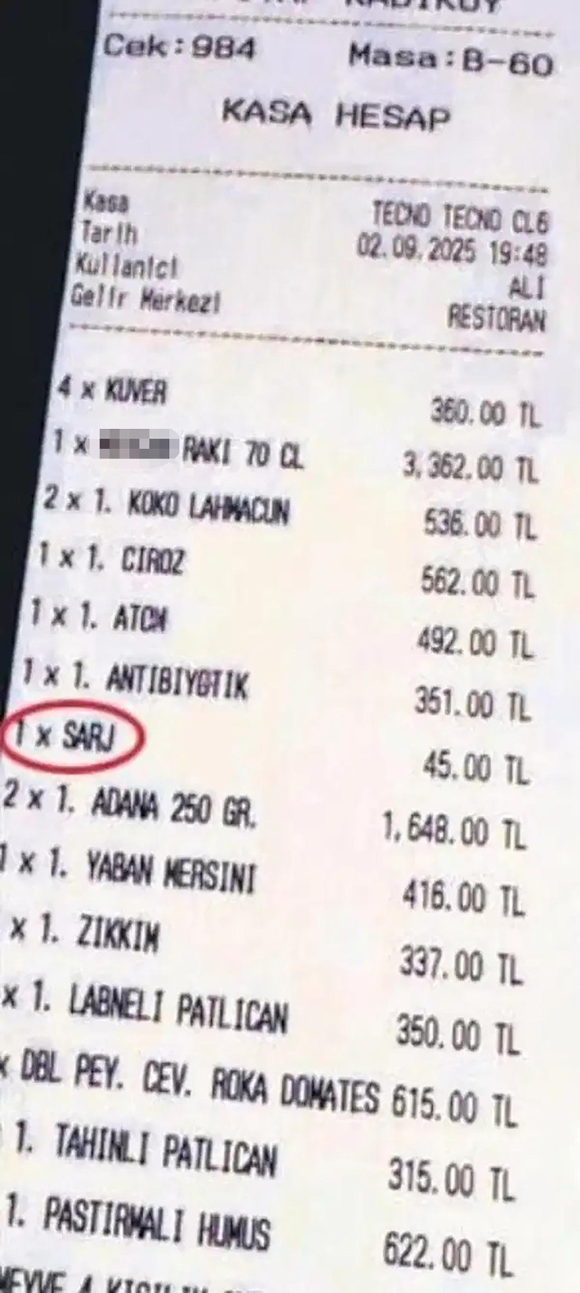 Ünlü meyhanede pes dedirten uygulama: Adisyonu gören gözlerine inanamadı! - Resim : 1