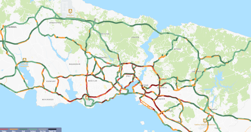 Yağmur yağdı İstanbul’da trafik kilitlendi - Resim : 1