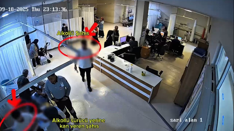 Yazılan cezaya birde itiraz etti! Kameraya takıldılar: Kan tahlili için arkadaşını götürmüş - Resim : 1