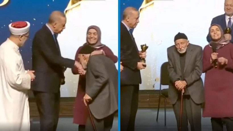 Siyasette tuhaf görüntüler! El öpen rozeti kaptı - Resim : 4