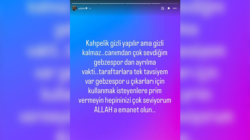Gebzespor'da istifa depremi! Ağır ithamlarda bulunarak görevi bıraktı - Resim : 1