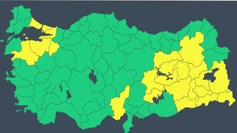23 ilde sarı kodu uyarı yapıldı: Kar ve sağanak etkili olacak - Resim : 2