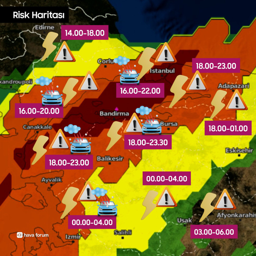 Meteoroloji il il uyardı: Baroklinik Türkiye’ye doğru geliyor! Sağanak, şimşek, downburst, su hortumu ne ararsan var... - Resim : 5
