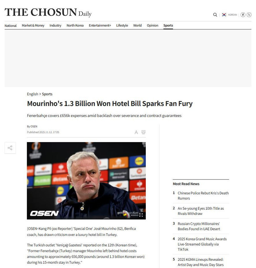 Adriyatik'ten Pasifik'e... Dünya Yeniçağ'ın Mourinho haberini konuştu - Resim : 8