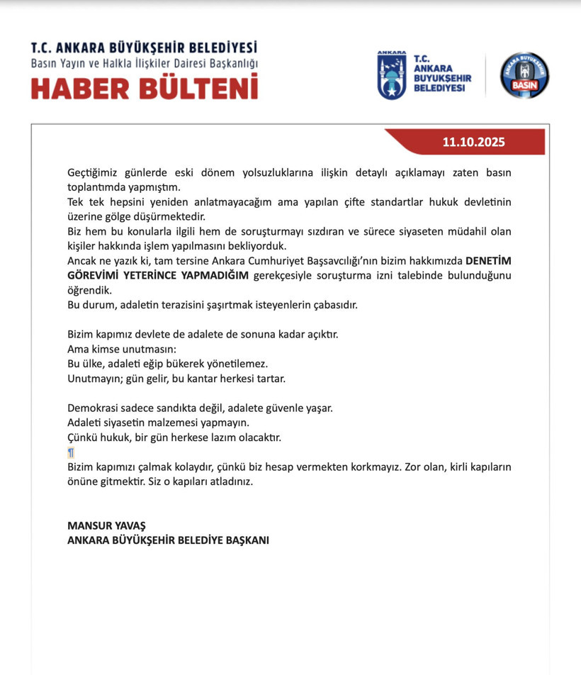 Mansur Yavaş beklenen açıklamayı yaptı: İşte tam metin - Resim : 2