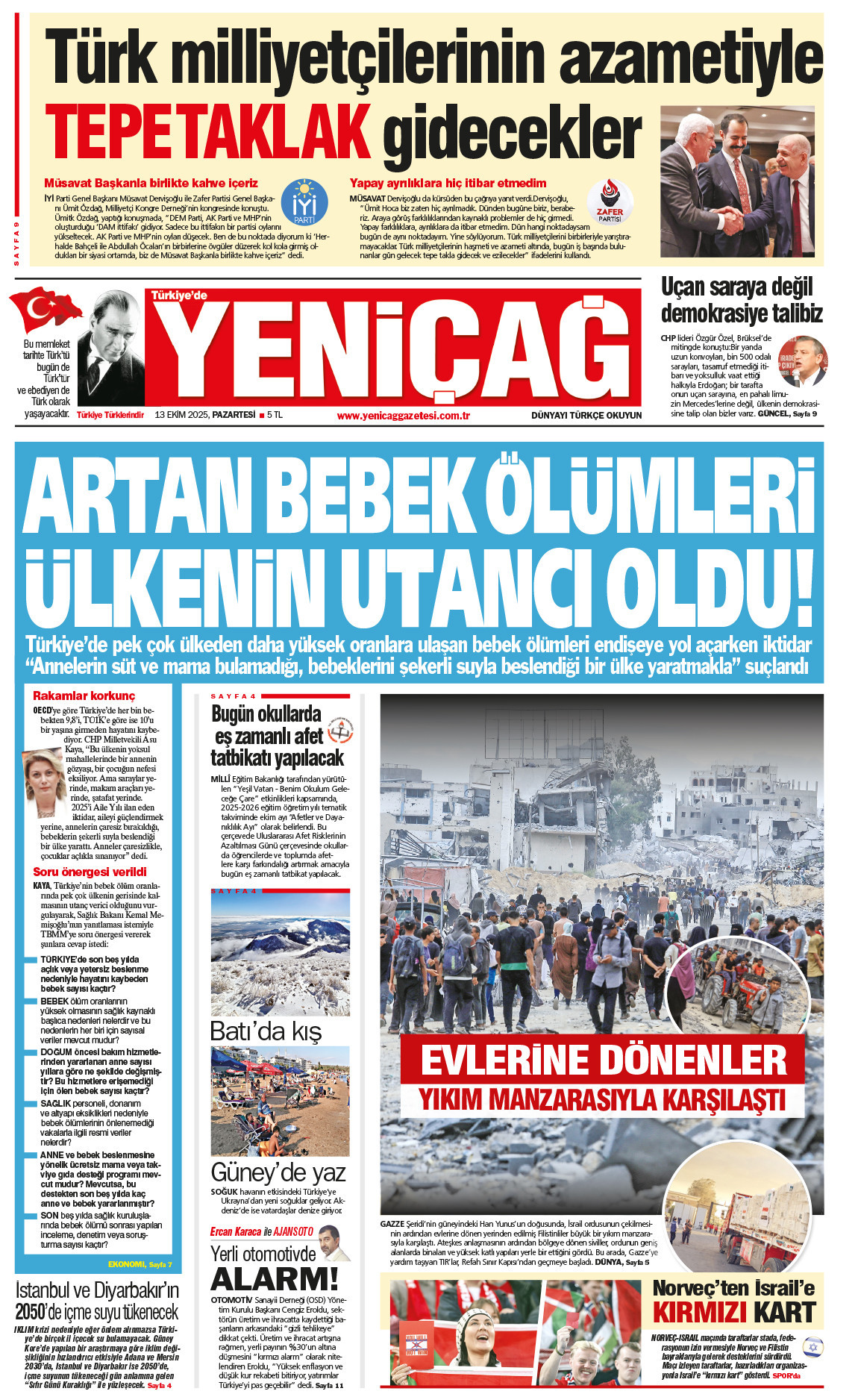 13 Ekim 2025 Pazartesi