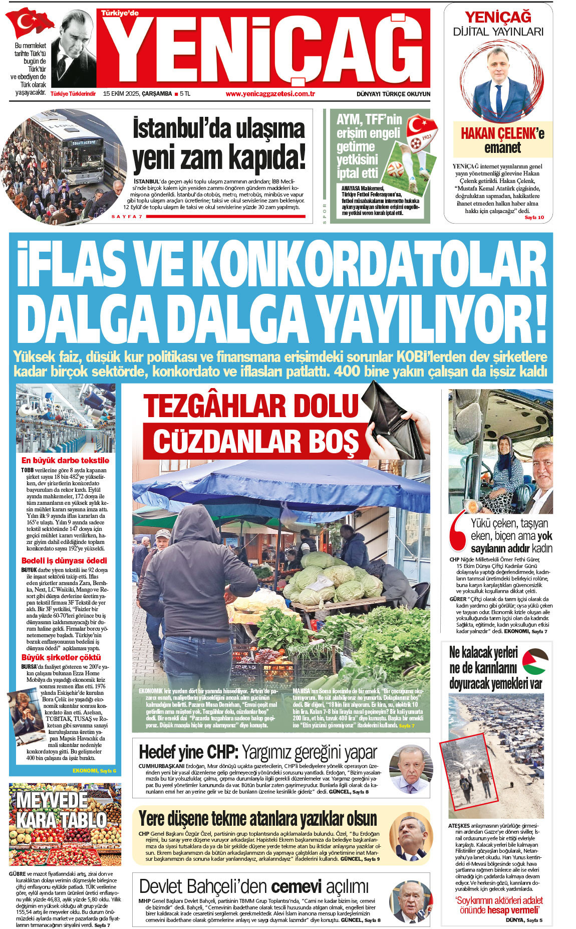 15 Ekim 2025 Çarşamba