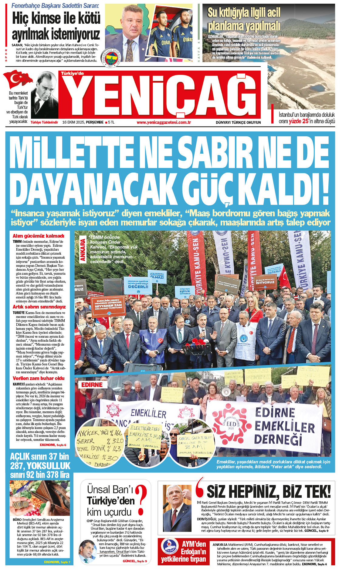 16 Ekim 2025 Perşembe