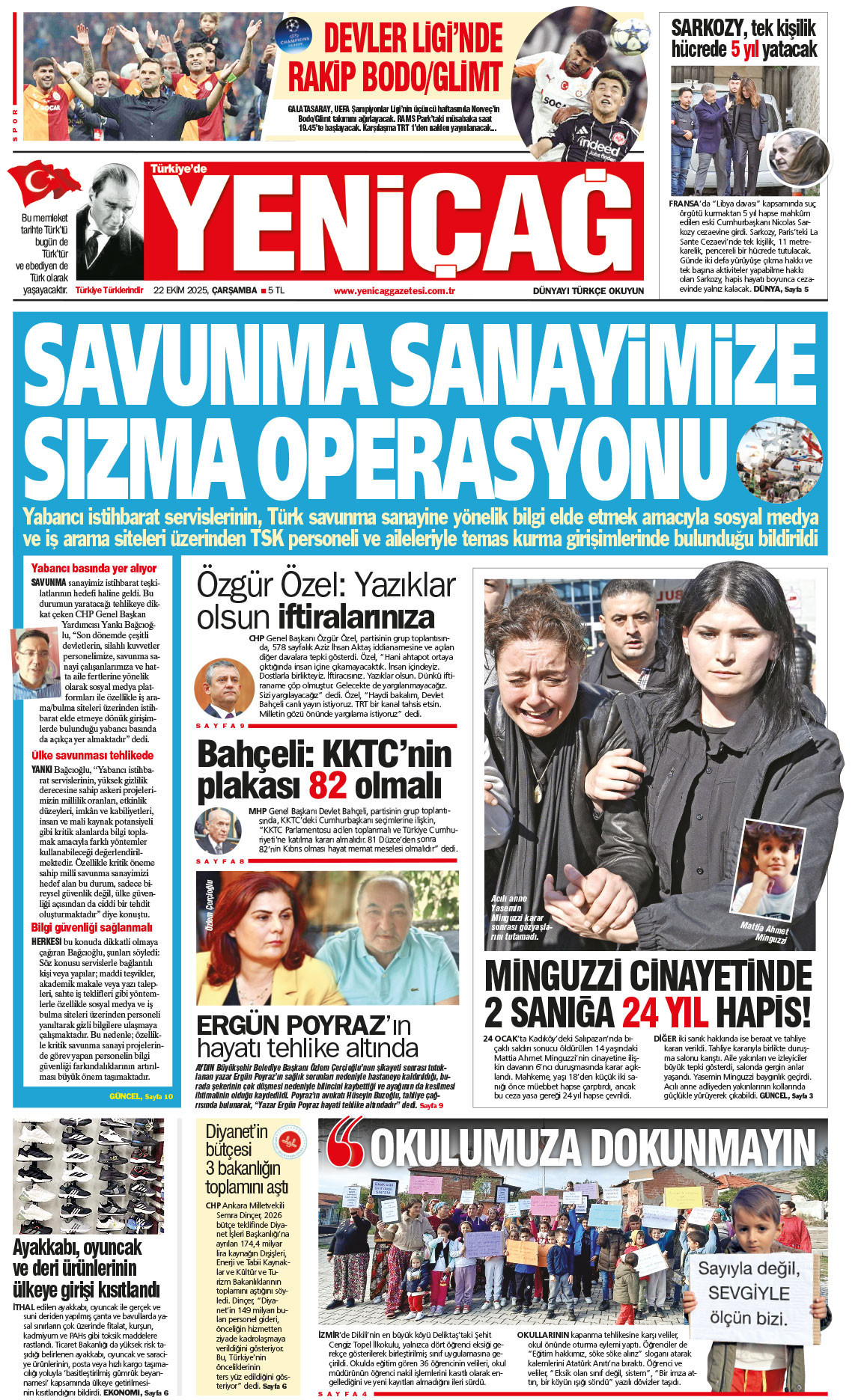 22 Ekim 2025 Çarşamba