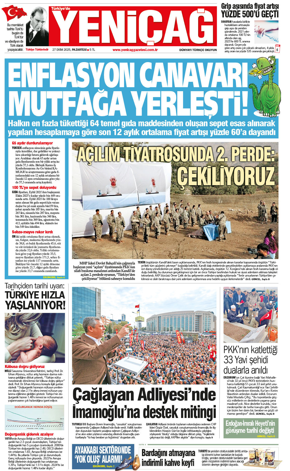 27 Ekim 2025 Pazartesi