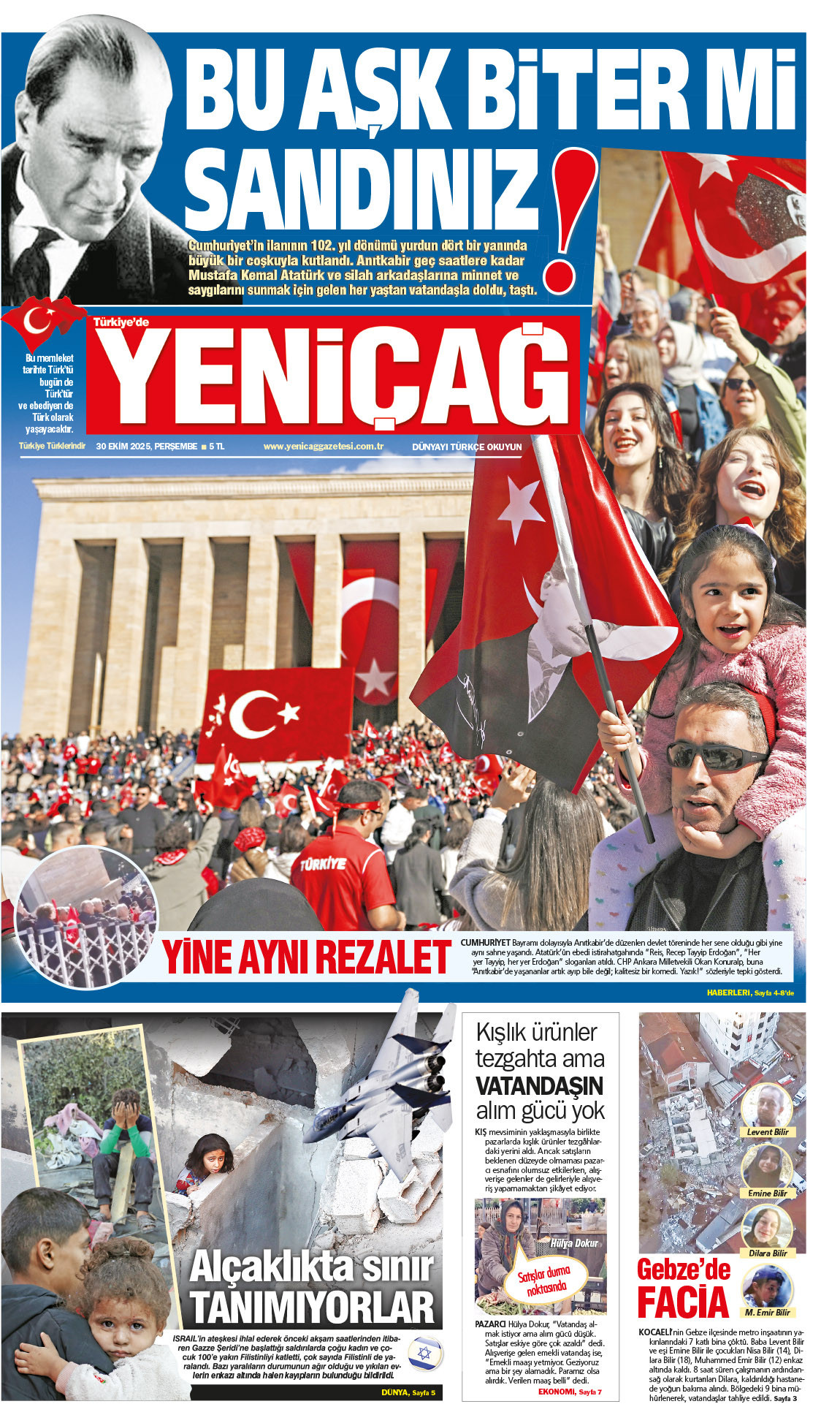 30 Ekim 2025 Perşembe