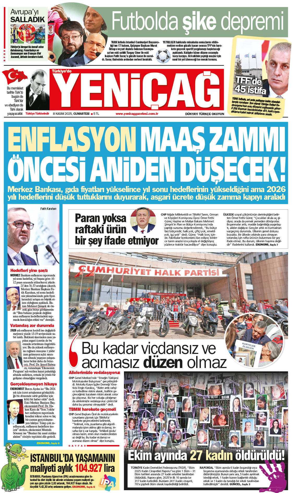 8 Kasım 2025 Cumartesi