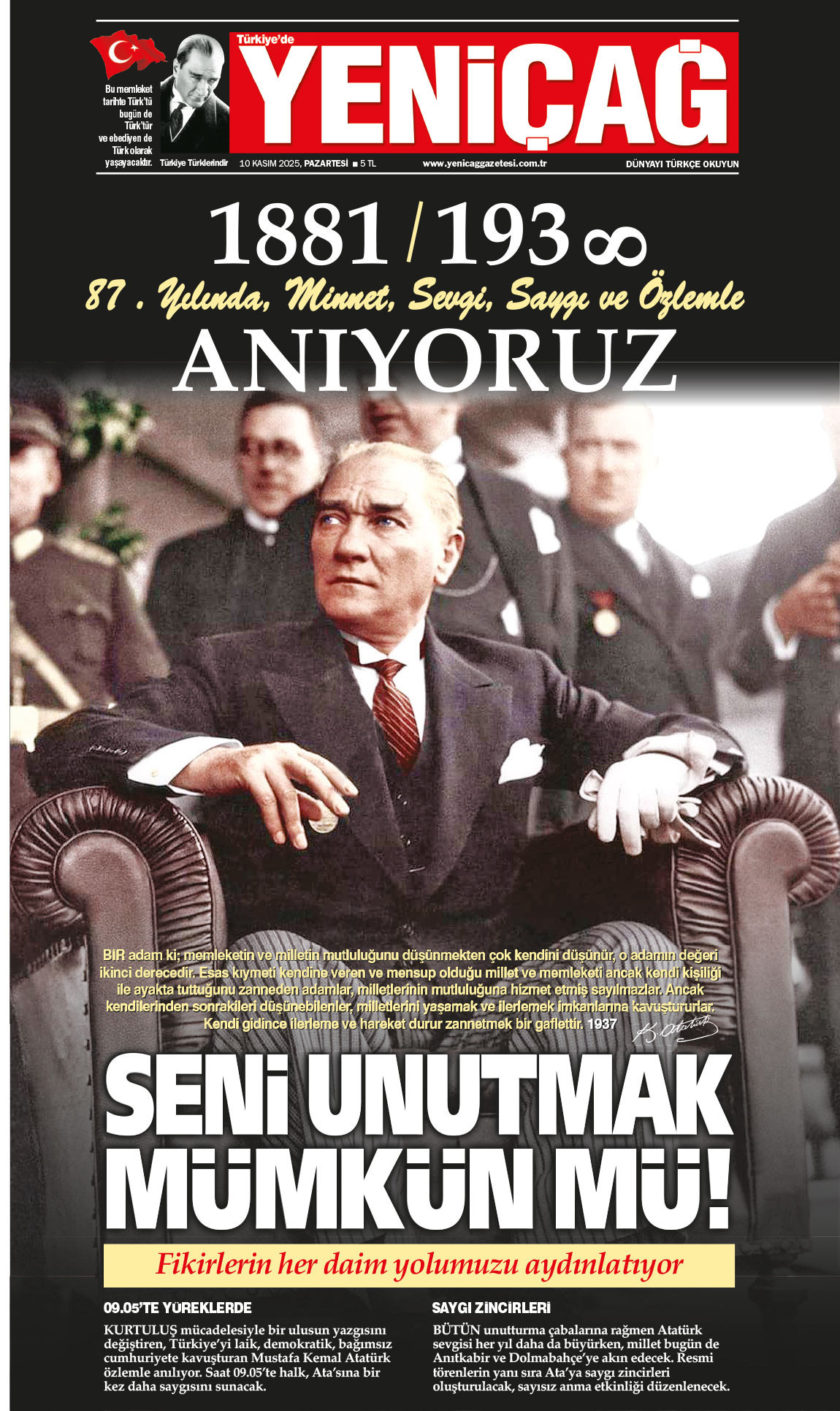 10 Kasım 2025 Pazartesi