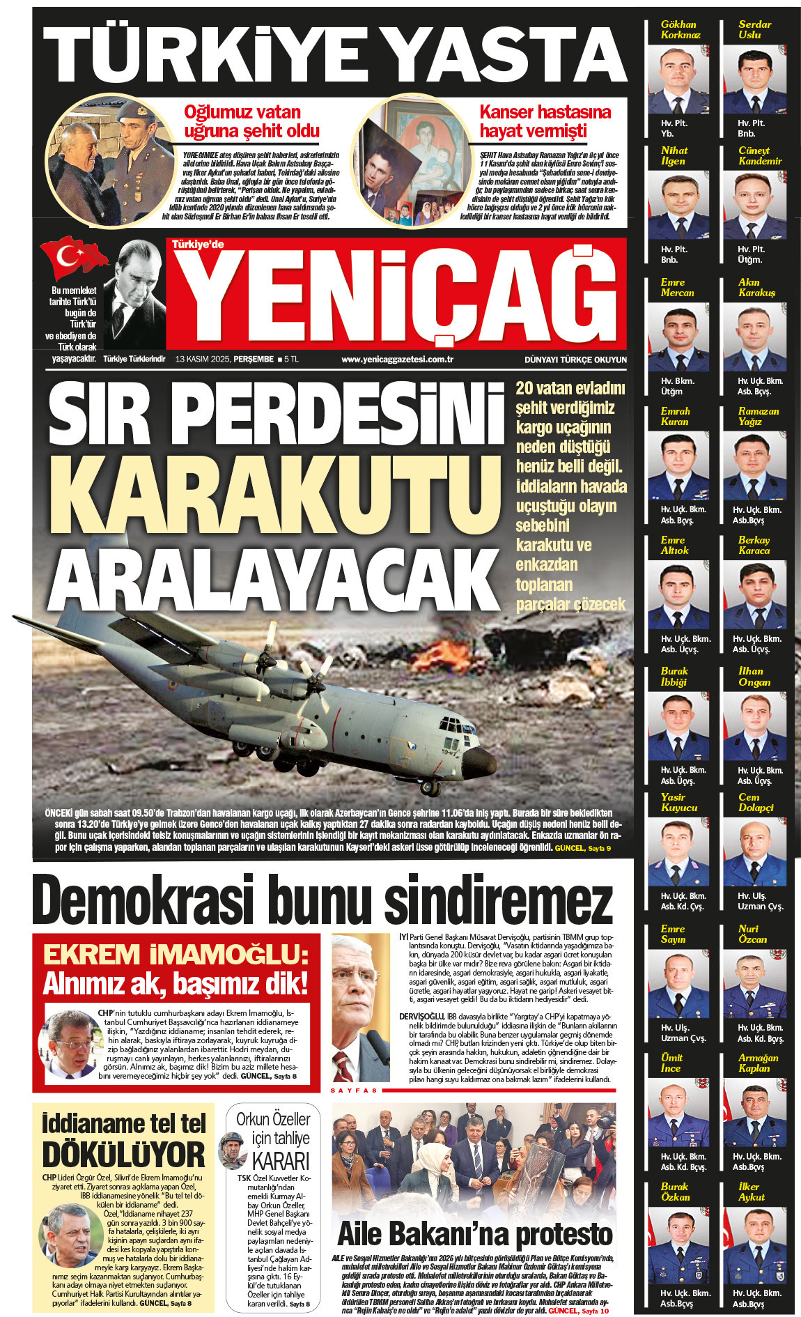 13 Kasım 2025 Perşembe