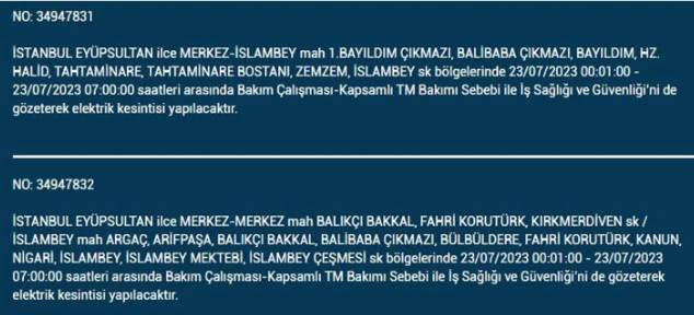 İstanbul'da elektrik kesintisi olacak ilçeler açıklandı. Saatler sürecek - Resim: 10